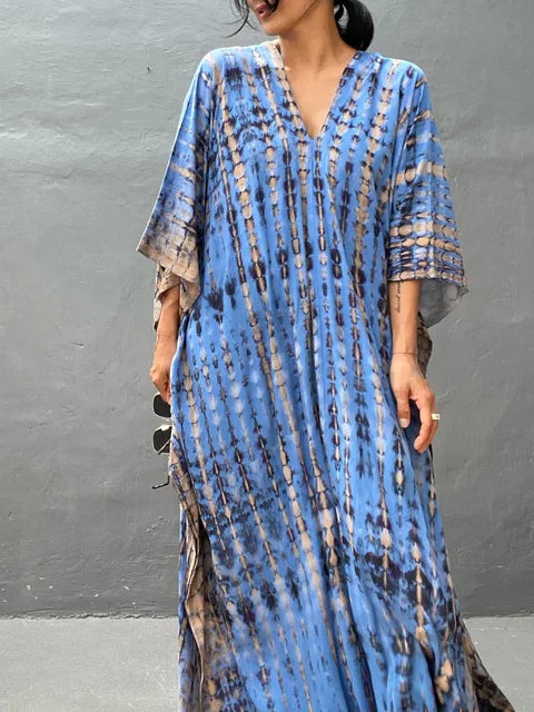 Velora  - Printed Kaftan Maxi Dress