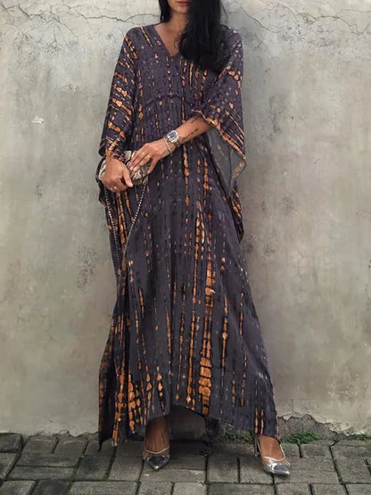 Velora  - Printed Kaftan Maxi Dress