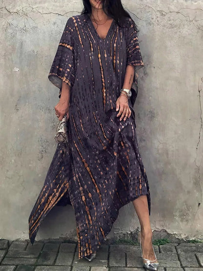 Velora  - Printed Kaftan Maxi Dress