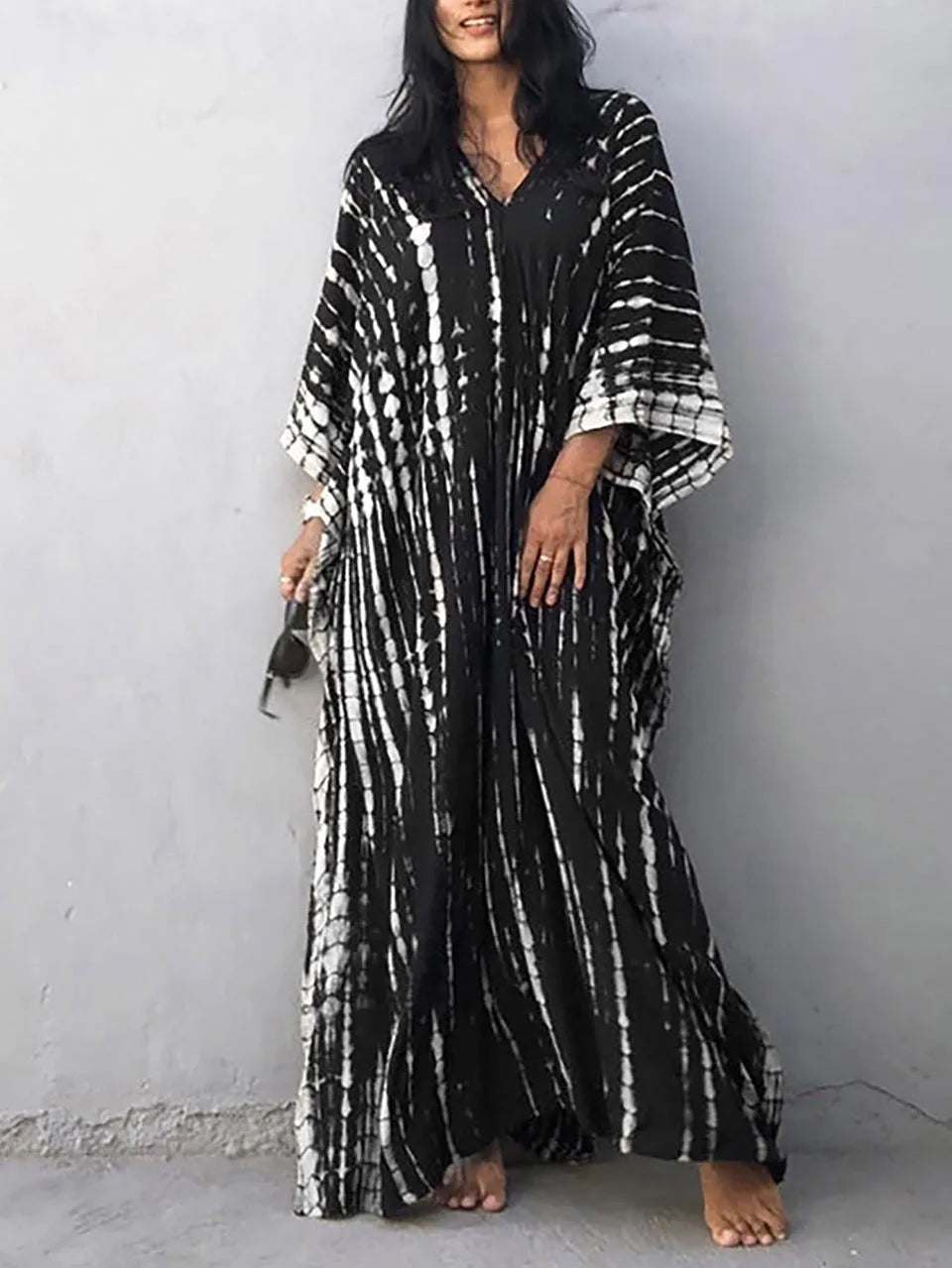 Velora  - Printed Kaftan Maxi Dress