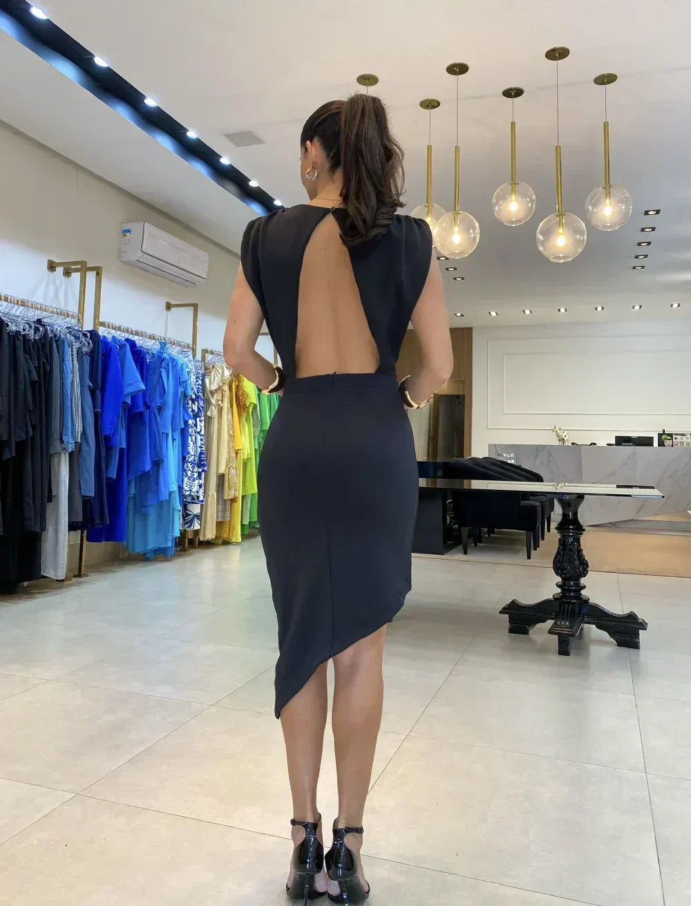 Britty | Rochie cocktail cu tiv în formă de lalea