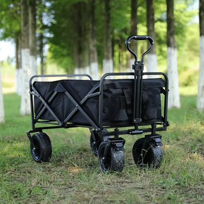 Heavy-Duty Foldable Garden Trolley Cart with 5 Inch Rubber Wheels - Shello's Creative Boutique