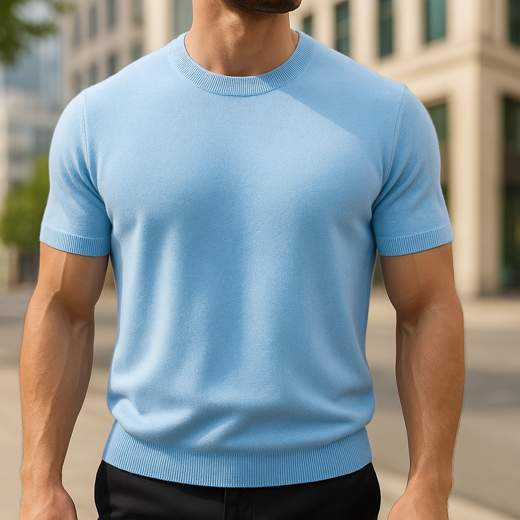 Merino Wool Cashmere T-shirt for Men