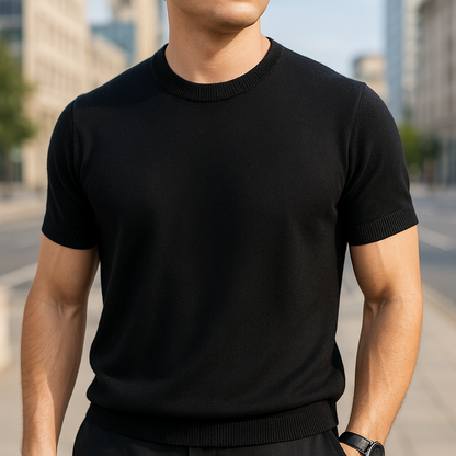 Merino Wool Cashmere T-shirt for Men