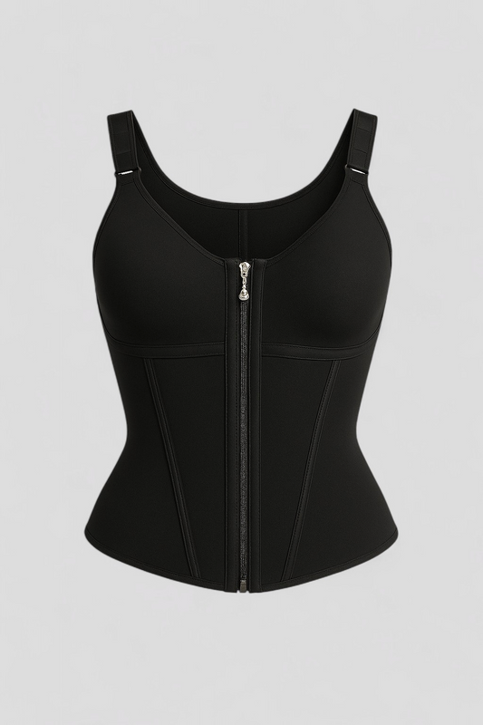 Corsetto Modellante per Donna - Nero - abbigliamento modellante abbigliamento per occasioni speciali corsetto corsetto in tessuto elastico corsetto modellante corsetto per la silhouette corsetto sexy donna effetto clessidra modellante perdita di grasso addominale shapewear supporto per la schiena taglie S M L XL - Concept Palermo