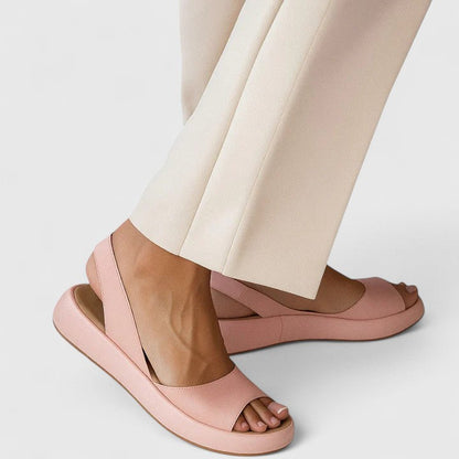 Women's Open Toe Platform Wedge Slingback Sandals