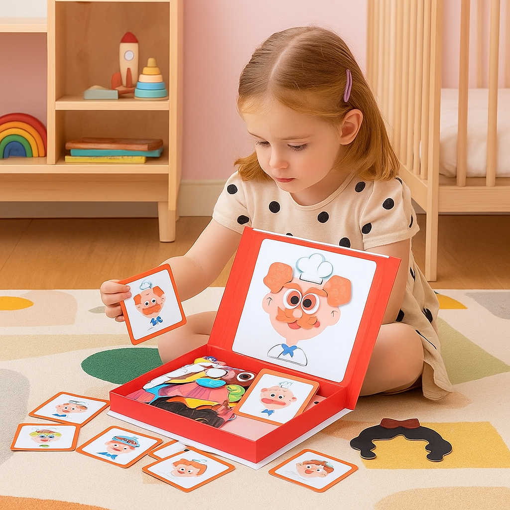 Leer Puzzel: Gezichtsuitdrukkingen voor Kinderen