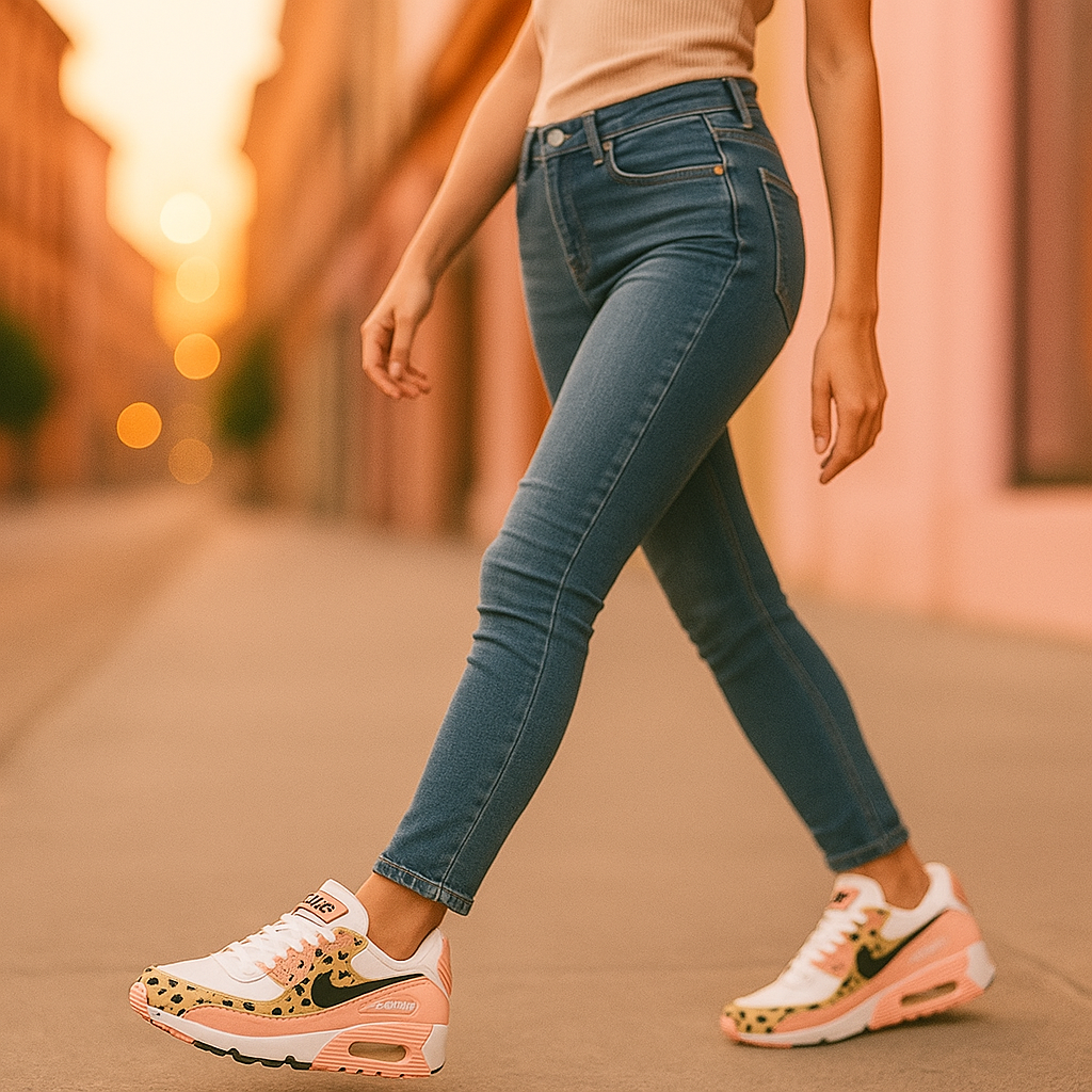 Baskets femme imprimé léopard chic et tendance