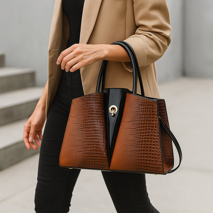 Isabella – Bolso estructurado de mano con acabado texturizado