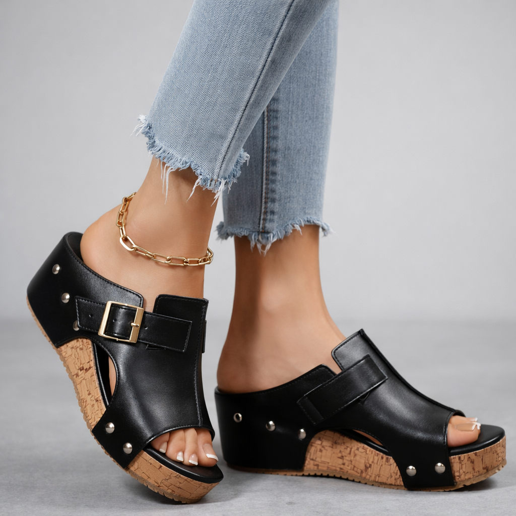 Flora - Damen Plateau Sandalen