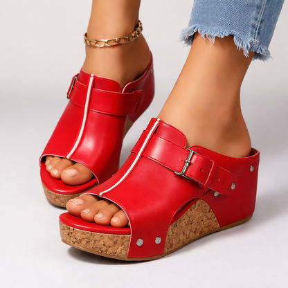 Flora - Damen Plateau Sandalen