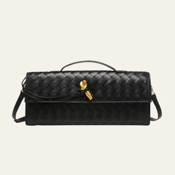 Veron - Leather Woven Clutch