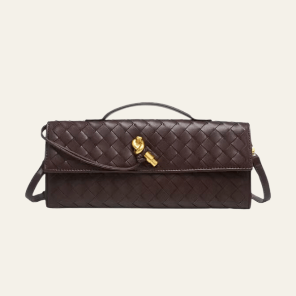 Veron - Leather Woven Clutch