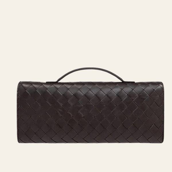 Veron - Leather Woven Clutch