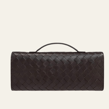 Veron - Leather Woven Clutch