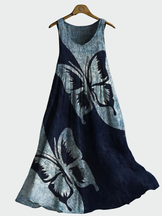 Kleid mit Schmetterlingsdruck