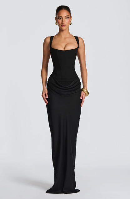 Sanduhr-Maxikleid — Figurbetonte Silhouette, Müheloser Stil