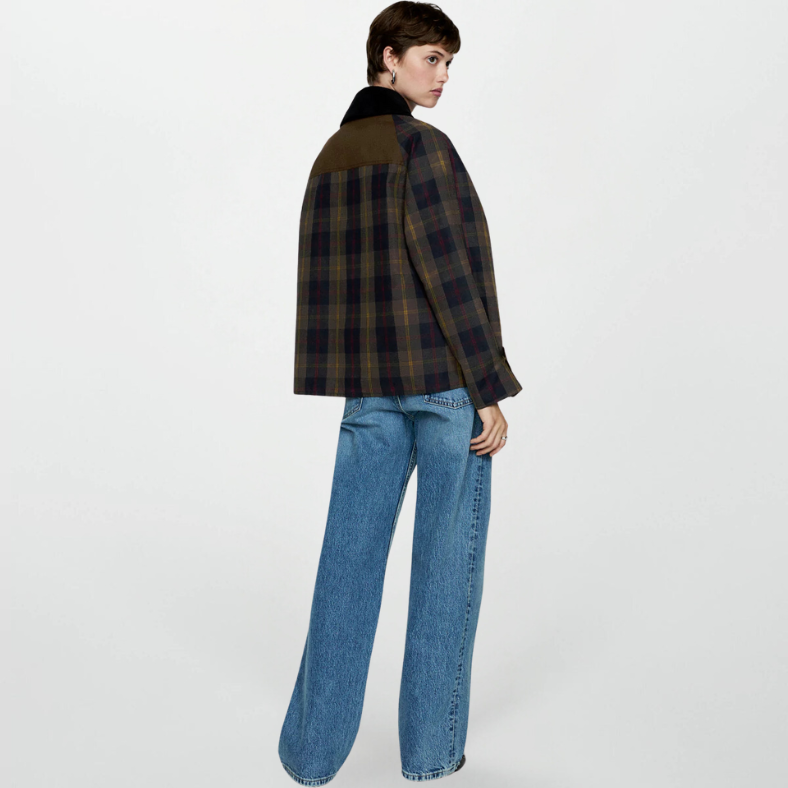 Alison – Women’s Plaid Zip-Up Winter Coat