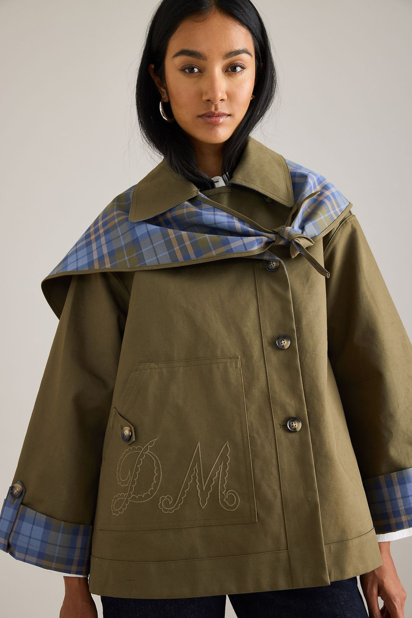 Wendbarer Crop-Trenchcoat – Schicker Lagenlook