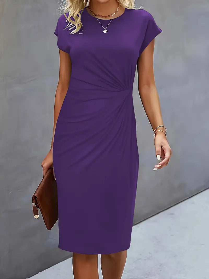Madison – Mouwloze jurk met ronde hals en slim fit