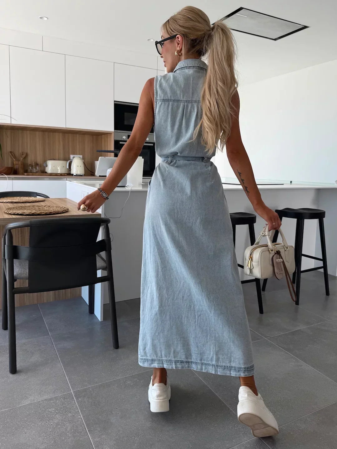 Maelle | Sleeveless Denim Dress