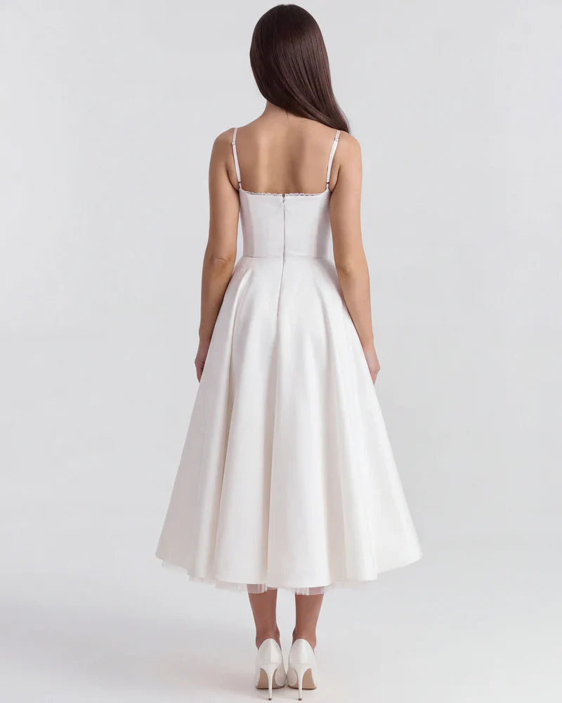 Belle - Robe midi avec couches de tulle et poches secrètes