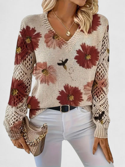 Marisavina - Pull Bloem Vintage Elegant