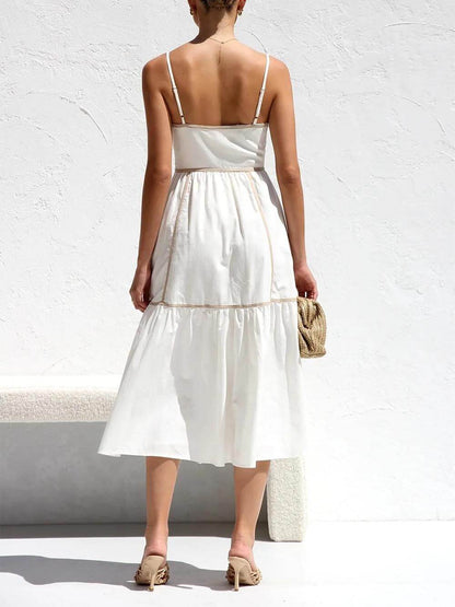 Cosima Adjustable Straps Midi Dress
