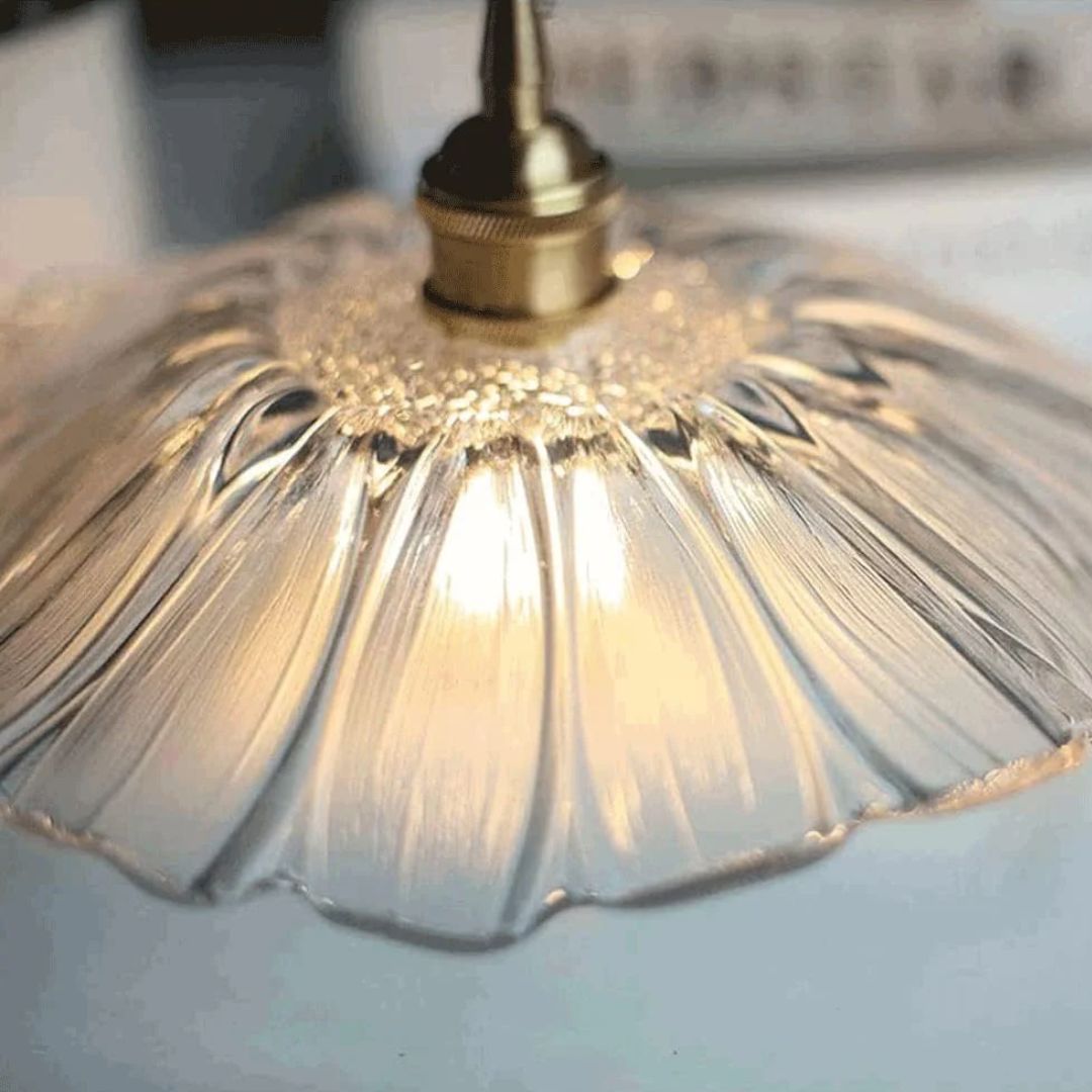 Cullivan Flower Hanglamp Glas Metaal Rood E27 Eettafel Verlichting Vintage Bloem Lamp Hal Sfeerverlichting | Restfield