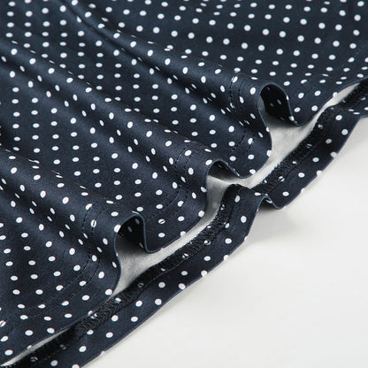 Lucie – Robe mini sans manches à pois avec taille ajustée femme