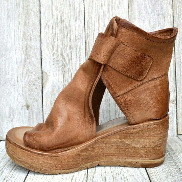 Dawn | Women's Boho Wedge Sandals with Buckle