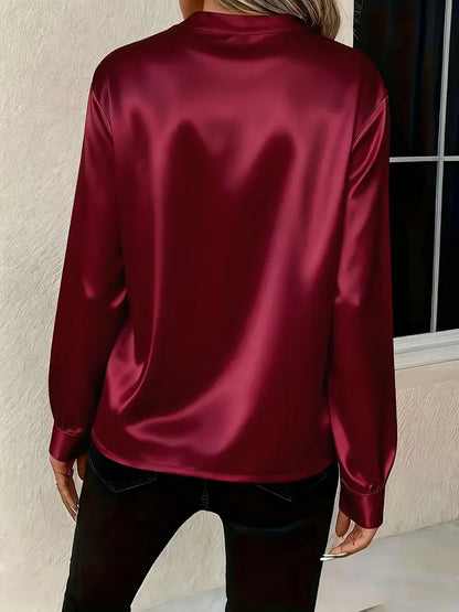 Munaliza | Luxuriöse Satinbluse für Abendgarderobe und Büro