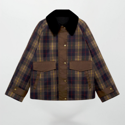 Alison – Women’s Plaid Zip-Up Winter Coat