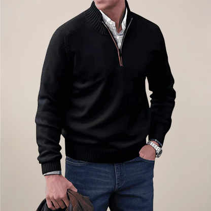 Jory | Men Spring Half-Zipped Knit sweater