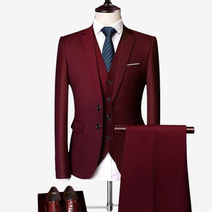 Adam - 3 piece set with blazer, vest and high waist pant