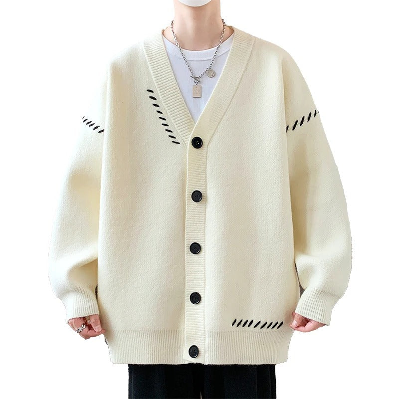 Tom Hollinger | Weiche Strickjacke mit Ziernähten