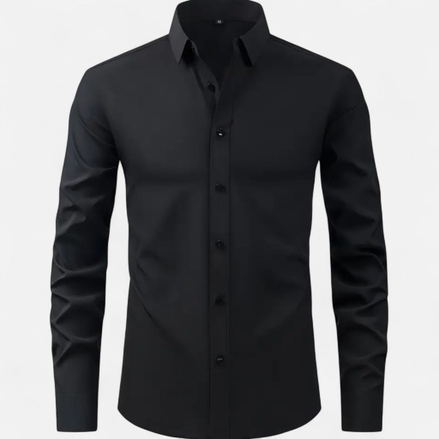 Chemise à manches longues pour homme, coupe ajustée et extensible