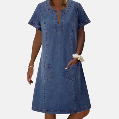 Julia - Vestido vaquero con escote en v