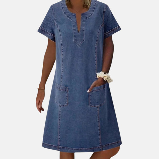 Julia - Vestido vaquero con escote en v