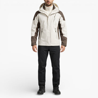 Men’s Waterproof Hooded Hiking Jacket Windproof Outdoor Shell