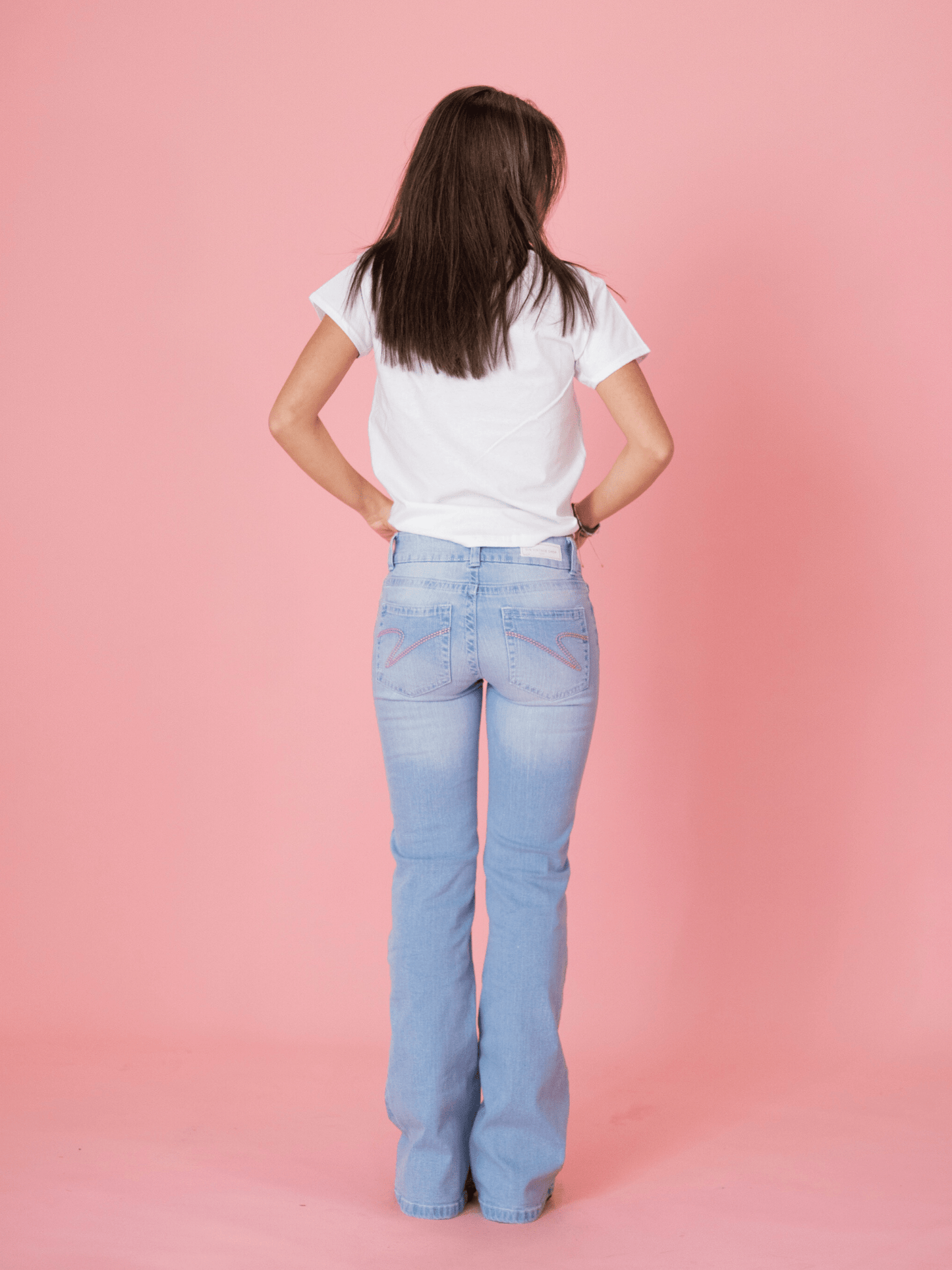 LUNA LOW BOOTCUT JEANS - LIGHT BLUE