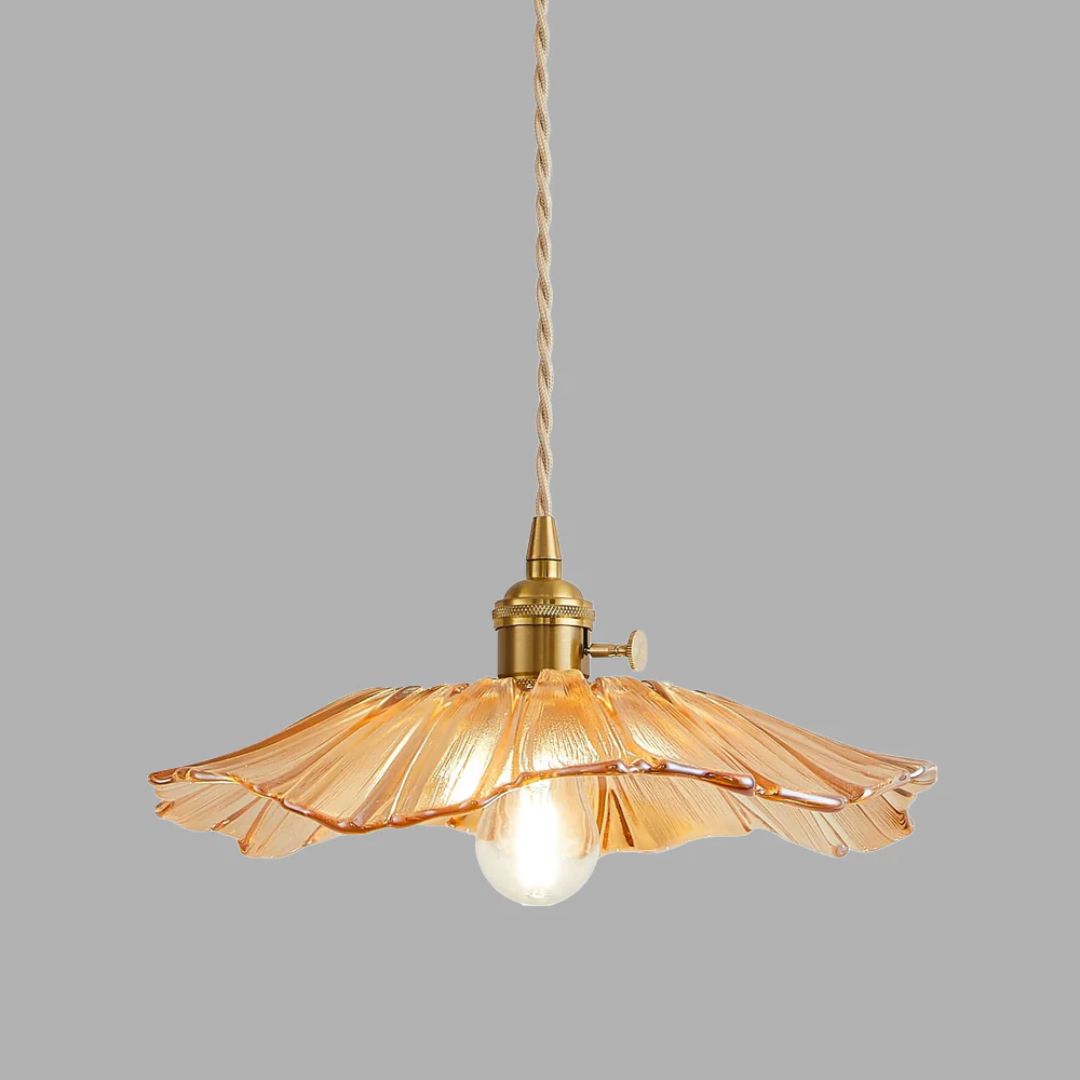 Cullivan Flower Hanglamp Glas Metaal Rood E27 Eettafel Verlichting Vintage Bloem Lamp Hal Sfeerverlichting | Restfield