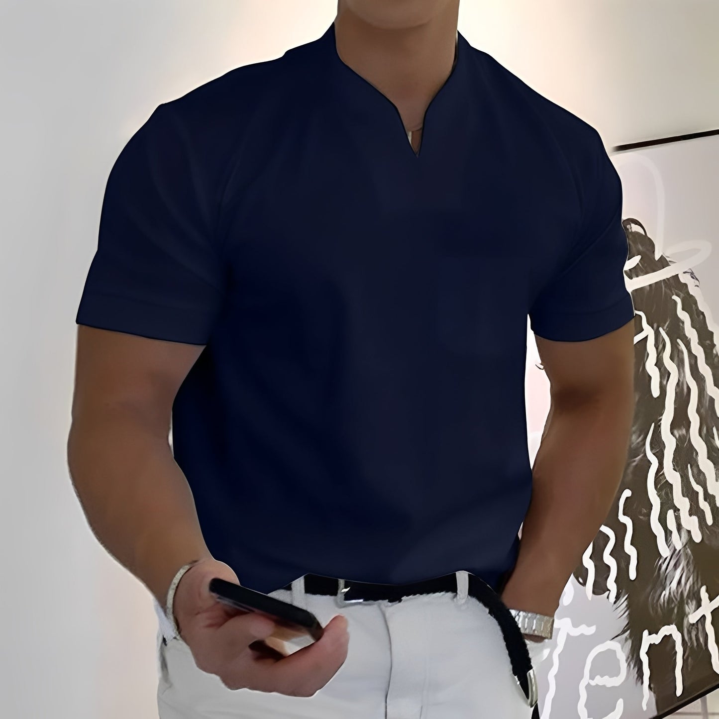 Joel - Casual shirt with elastic band for men