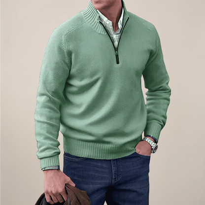 Jory | Men Spring Half-Zipped Knit sweater
