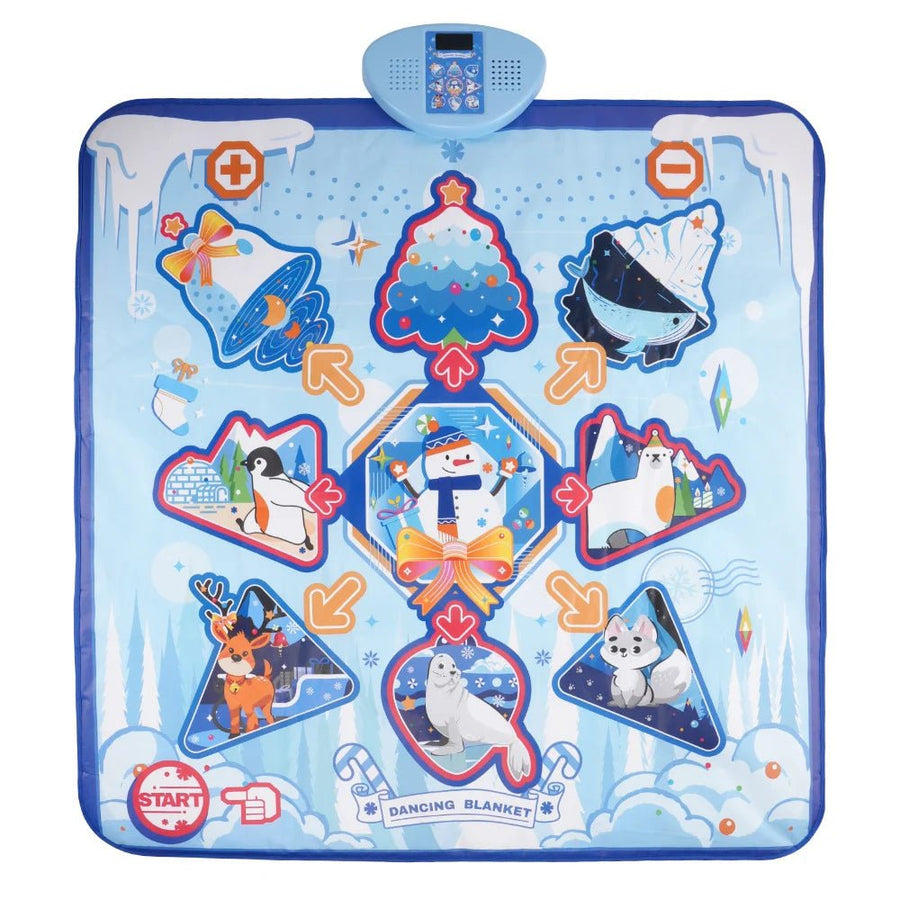 Tapis de danse interactif pour enfants avec motifs d'animaux polaires, flèches directionnelles et haut-parleur intégré. Jouet éducatif amusant.