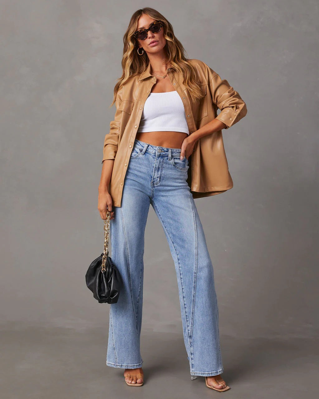 Women's High-Waist Straight-Leg Pants
