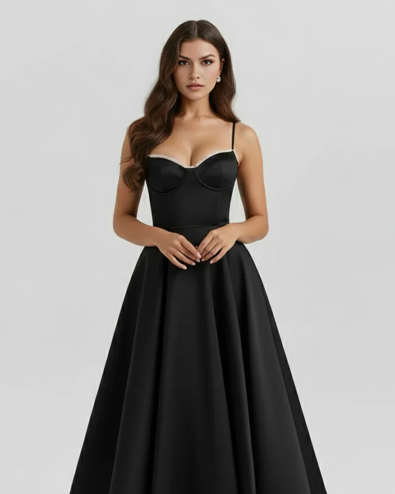 Belle - Robe midi avec couches de tulle et poches secrètes