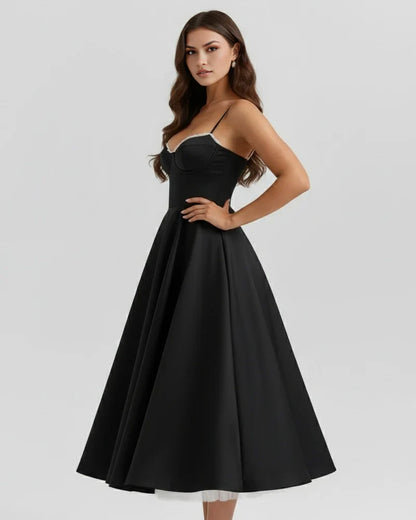 Belle - Robe midi avec couches de tulle et poches secrètes
