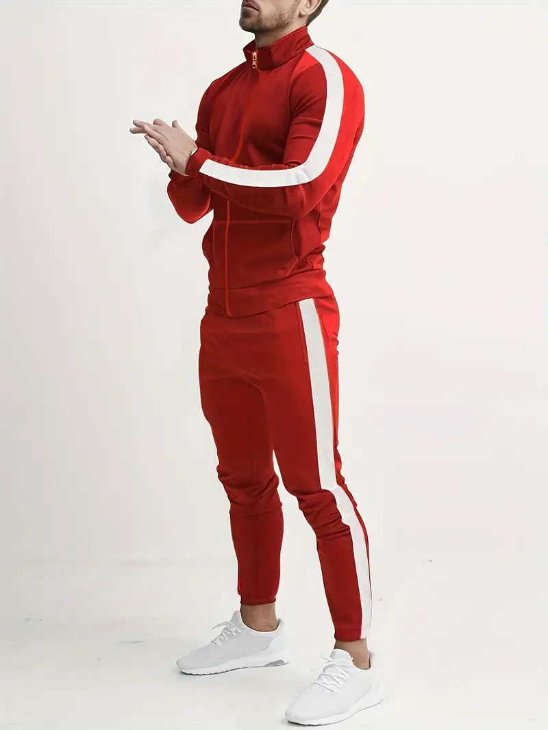 Men’s 2-Piece Tracksuit Set – Zip Hoodie & Joggers | Stylish, Comfortable & Versatile
