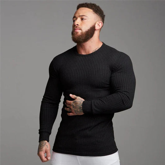 Elandro – Men’s Long Sleeve T-Shirt with Slim Casual Fit